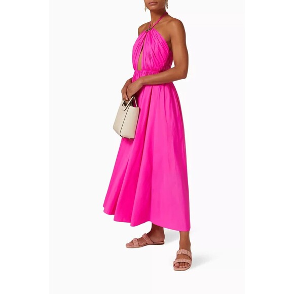 NWT. $495 Staud  Dress in Recycled Nylon SZ 6 pink - Picture 4 of 14